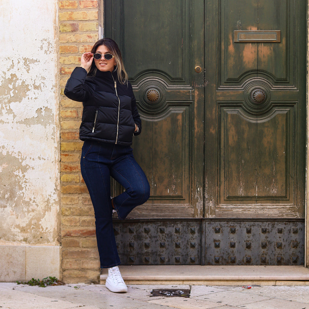 Piumino cropped YES ZEE