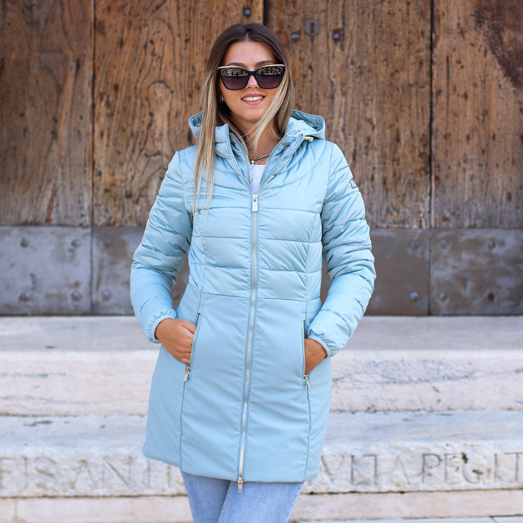 Piumino doppio tessuto 3 4 YES ZEE