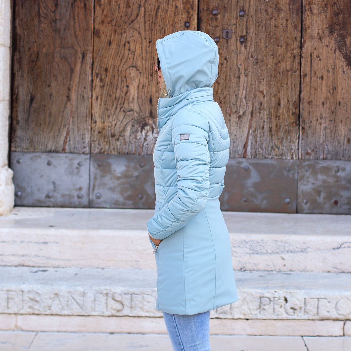 Piumino doppio tessuto 3 4 YES ZEE