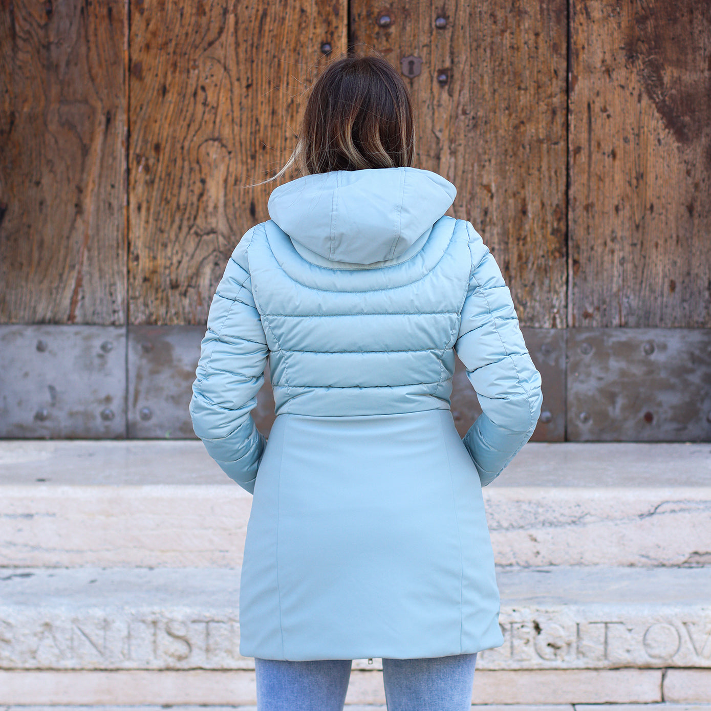 Piumino doppio tessuto 3 4 YES ZEE