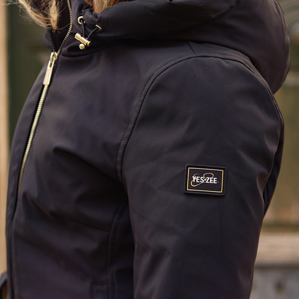 Piumino liscio corto NERO