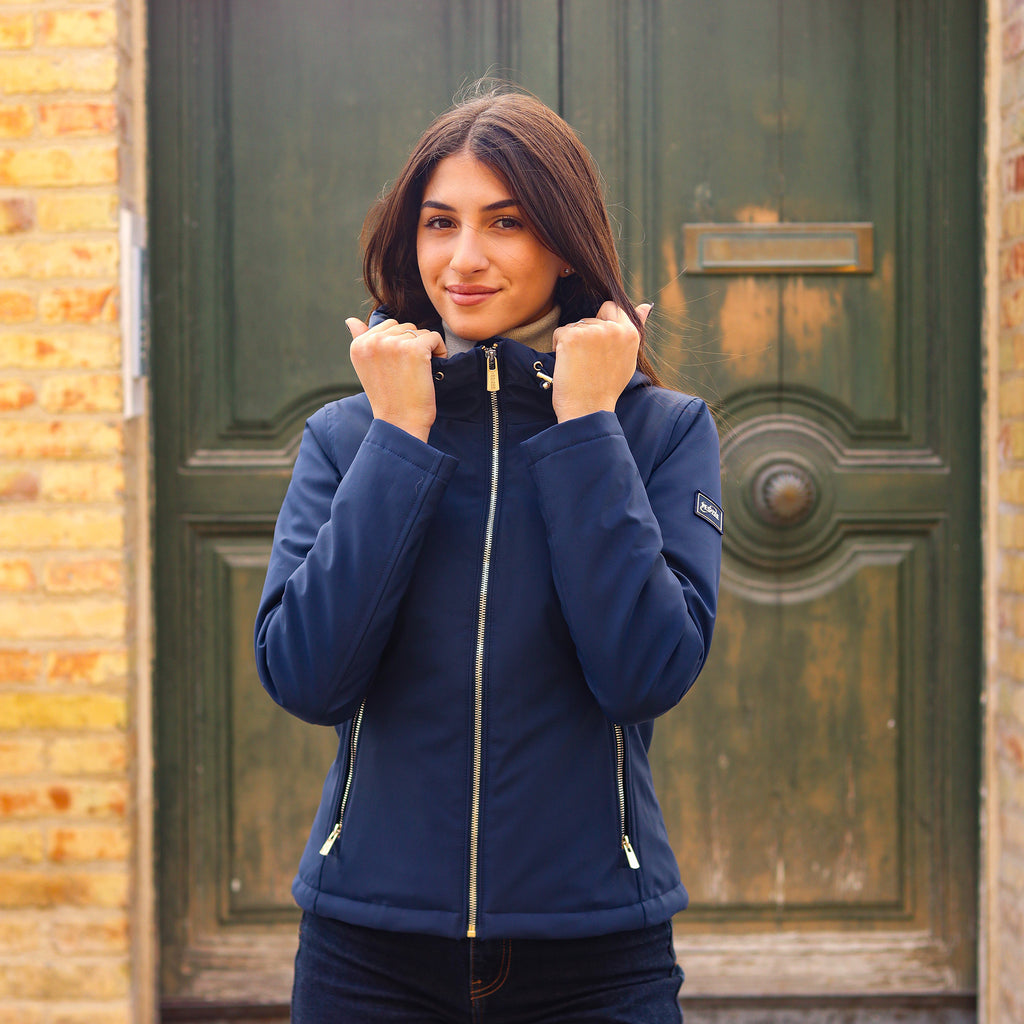 piumino liscio CORTO BLU