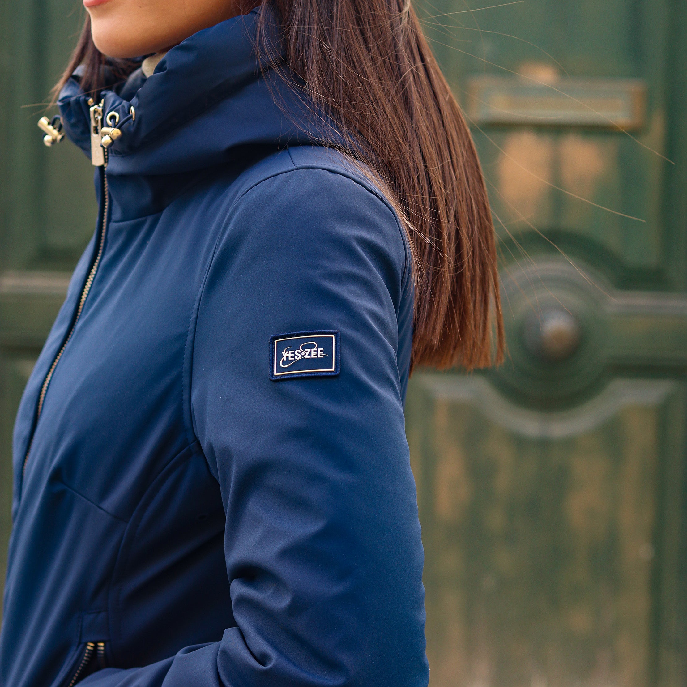 piumino liscio CORTO BLU