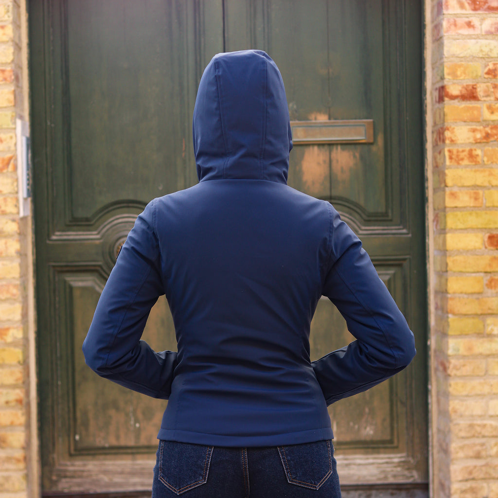 piumino liscio CORTO BLU