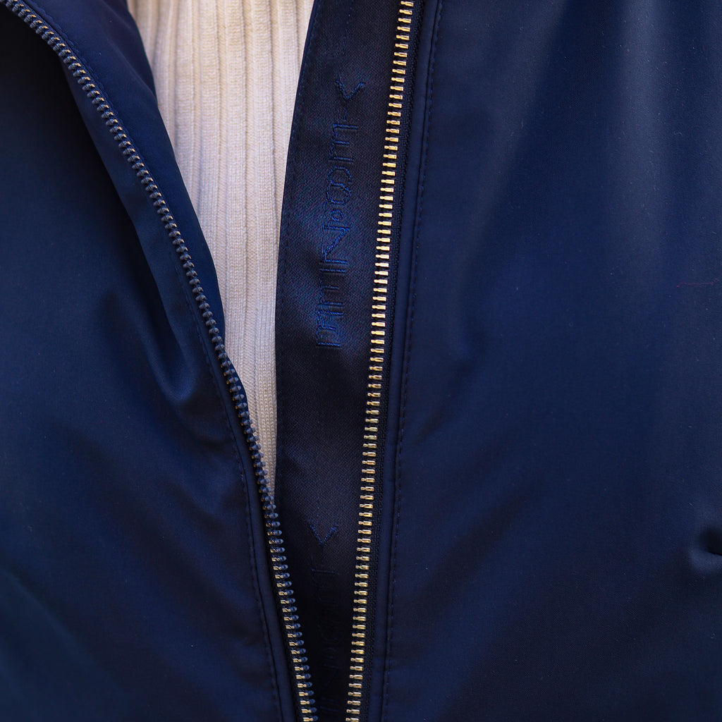 piumino liscio CORTO BLU