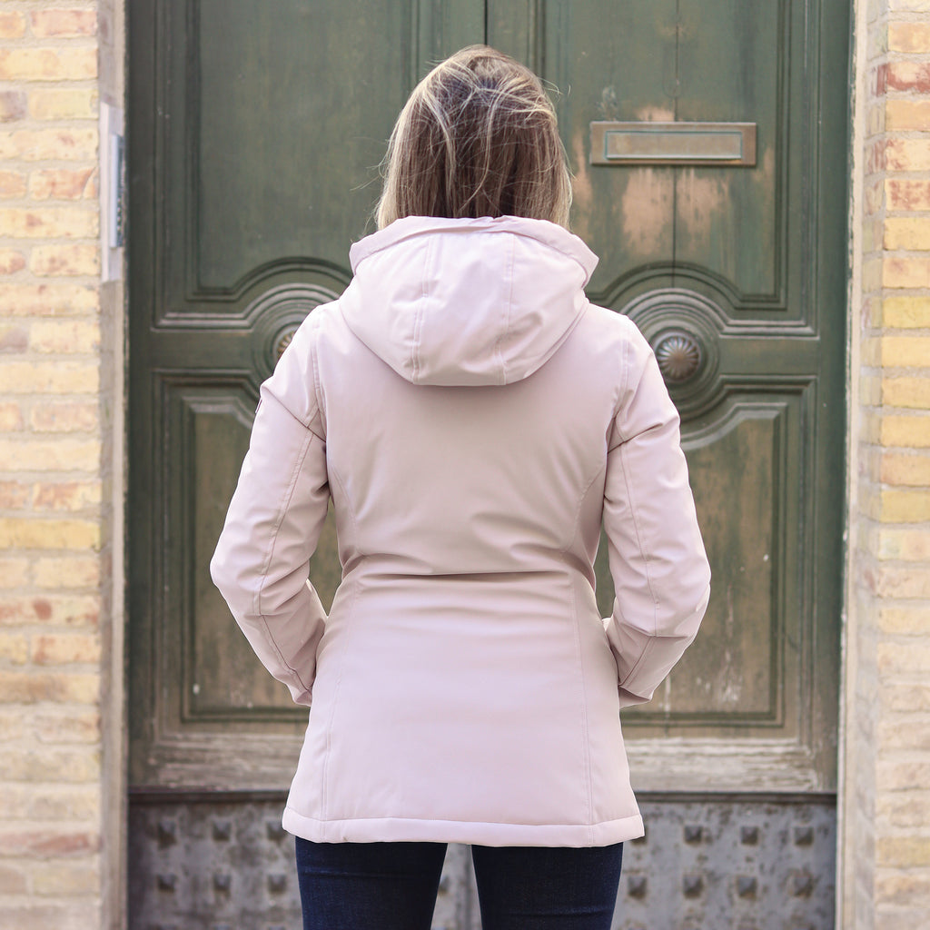 Piumino liscio lungo GHIACCIO