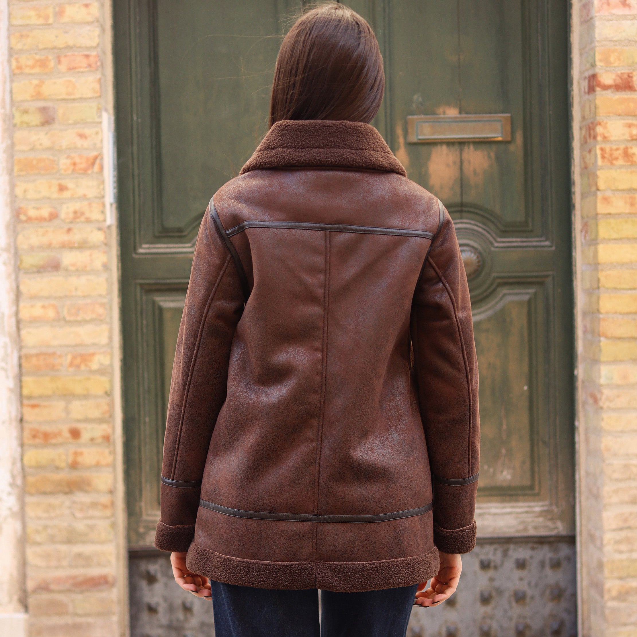 montone lungo MARRONE