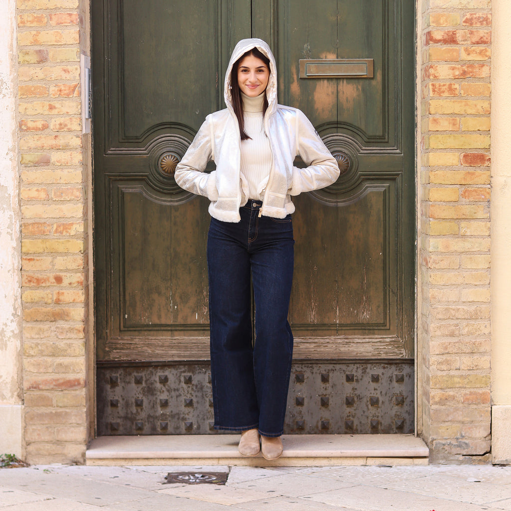 montone con cappuccio CHAMPAGNE