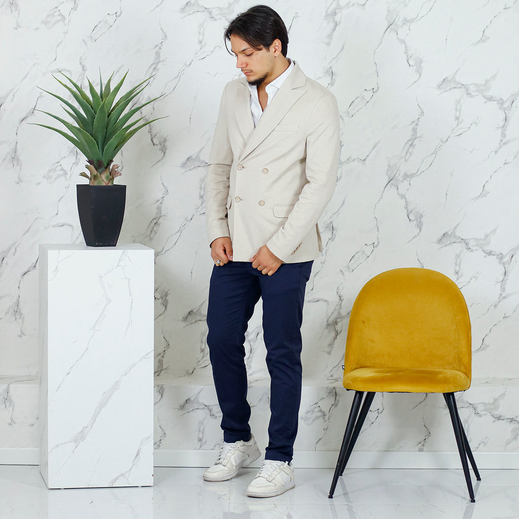 Giacca doppio petto beige MADE IN ITALY