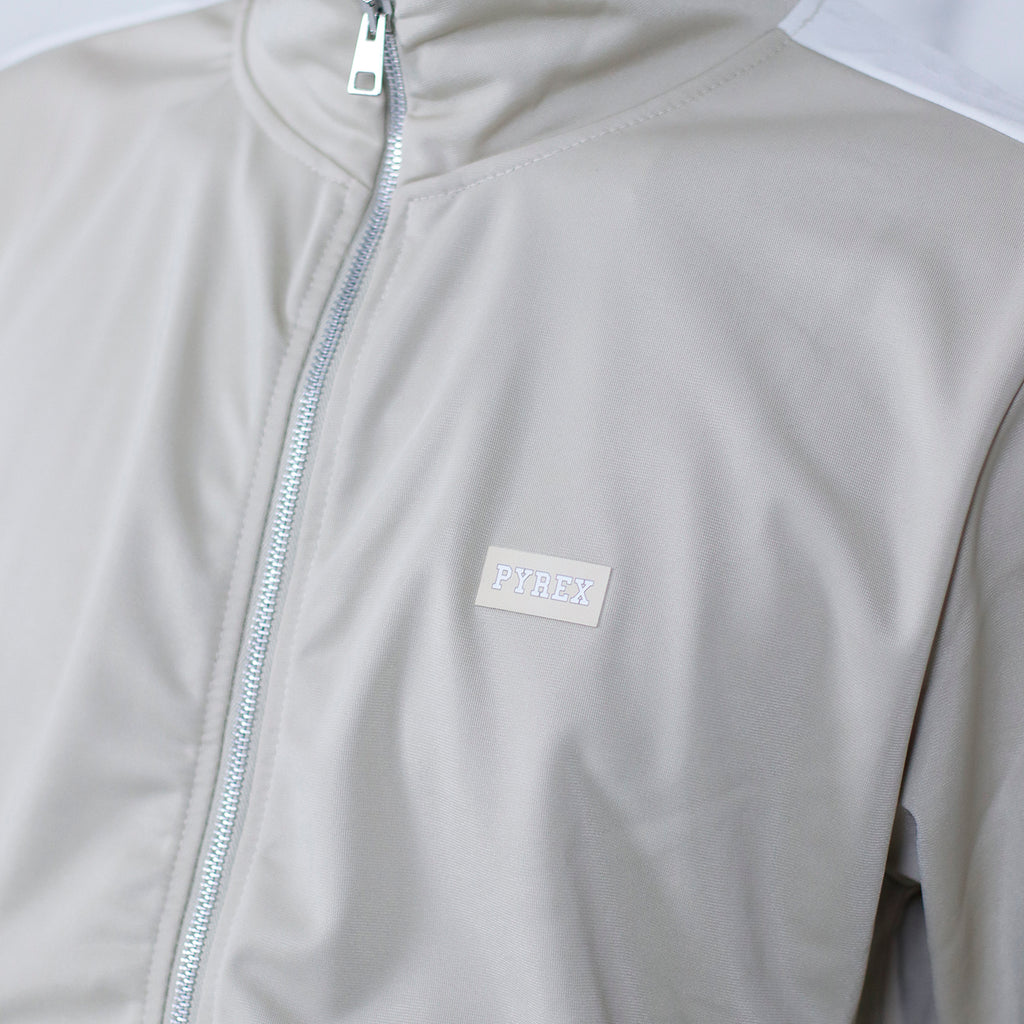 Felpa triacetato con zip beige PYREX