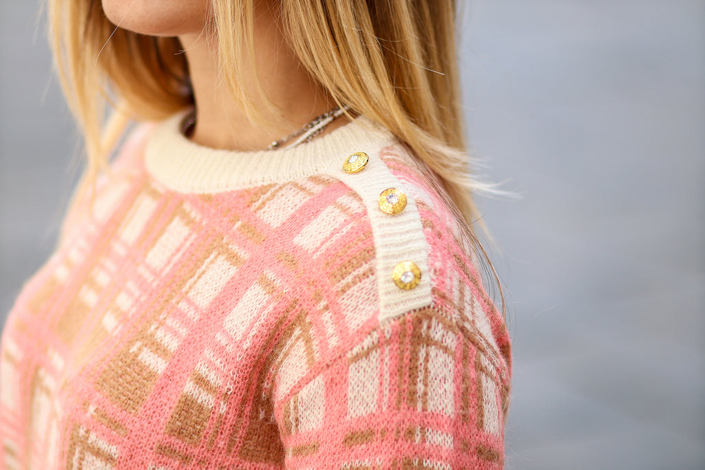 maglioncino Gaudì Quadri con bottoni Gioello