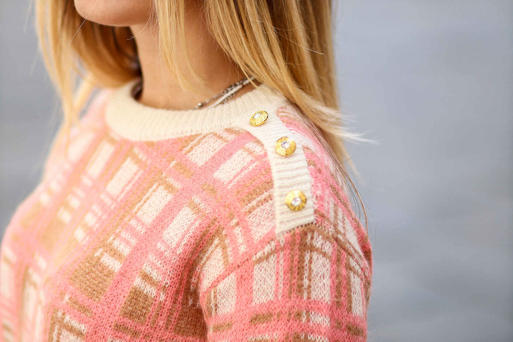 maglioncino Gaudì Quadri con bottoni Gioello