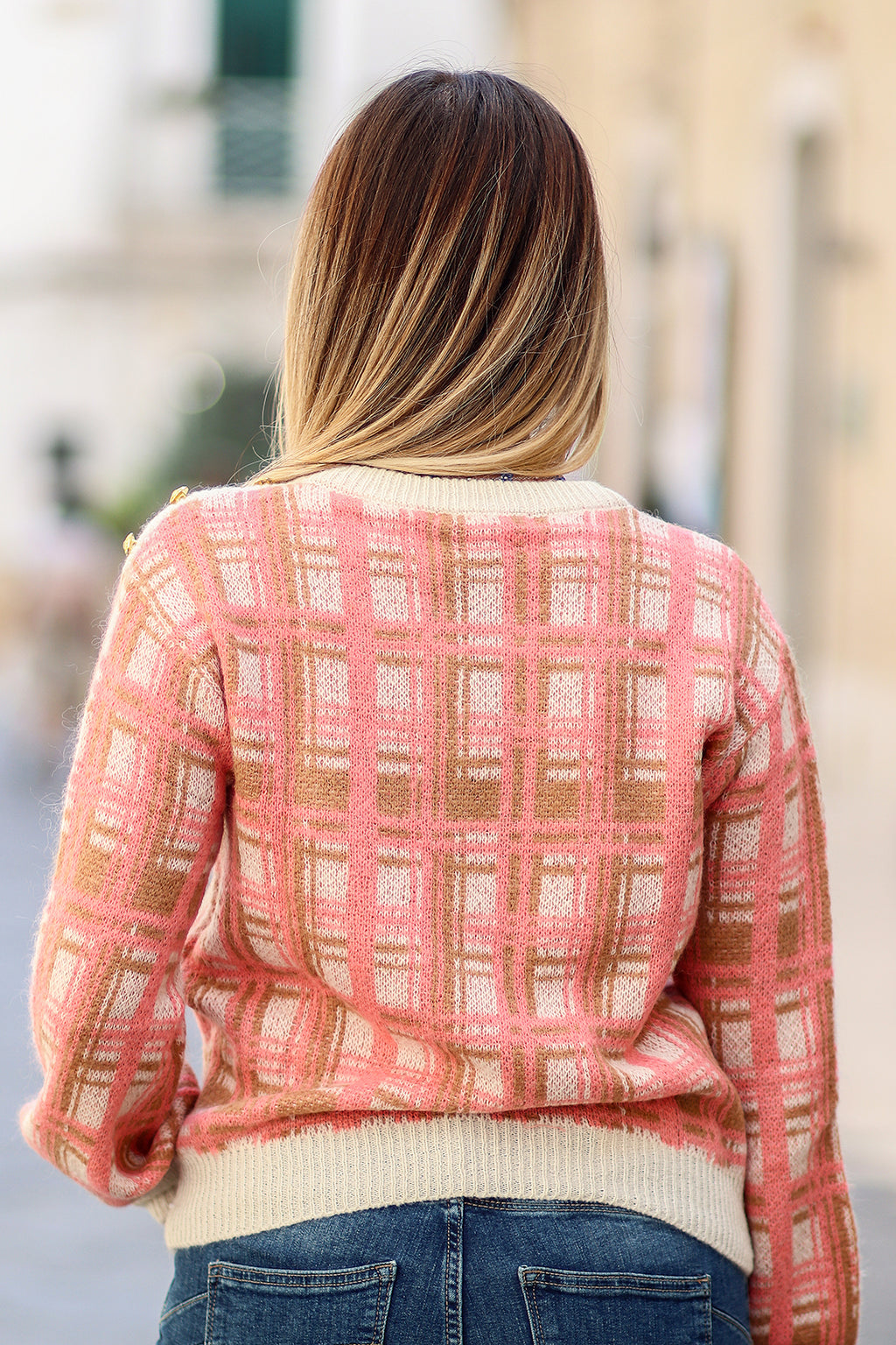 maglioncino Gaudì Quadri con bottoni Gioello